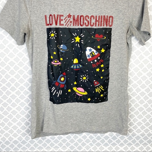 EUC Love Moschino Space Printed Short Sleeve Tee - Picture 3 of 7